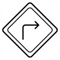 Left Direction icon concept in black line color vector