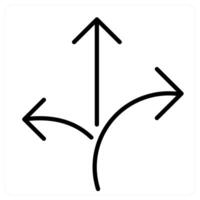 Pathway icon concept in black line color vector