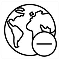 Location in black line color vector