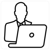 Study and education icon concept in black line color vector