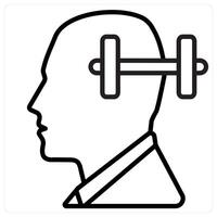 Memory icon concept in black line color vector