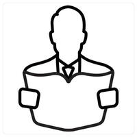 Reading icon concept in black line color vector