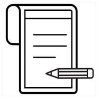 Write icon concept in black line color vector