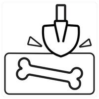 Fracture icon concept in black line color vector