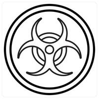 Biological icon concept in black line color vector