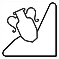 History icon concept in black line color vector
