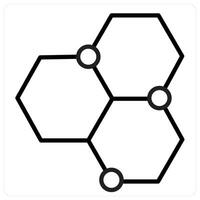 Chemistry and analysis in black line color vector