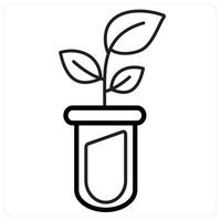 Ecology and nature concept in black line color vector