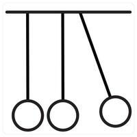 Newton icon concept in black line color vector