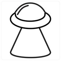 Ufology icon concept in black line color vector