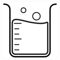 LAB icon concept in black line color vector