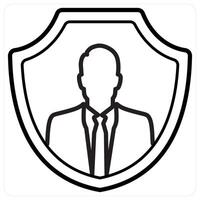 Security and safe icon concept in black line color vector