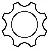 Gear concept in black line color vector