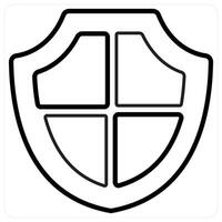 Antivirus Security icon concept in black line color vector