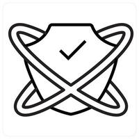 Guard icon concept in black line color vector