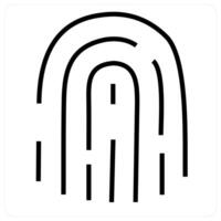 Fingerprint concept in black line color vector