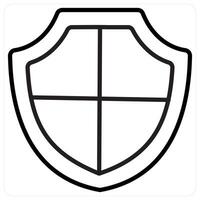Security concept in black line color vector