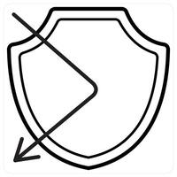 Firewall icon concept in black line color vector