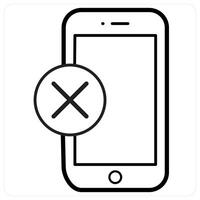 Access Denied icon concept in black line color vector