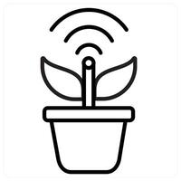 Enviroment And Ecology Icon Concept in black line color vector