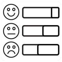 Customer Feedback icon concept in black line color vector