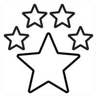 Premium Rating icon concept in black line color vector