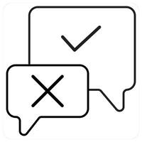 Validation icon concept in black line color vector