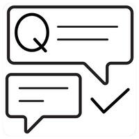 Questionnaire concept in black line color vector
