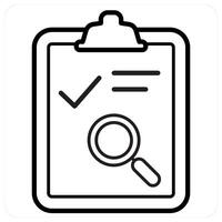 Checklist and list icon concept in black line color vector