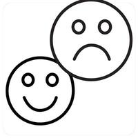 Response icon concept in black line color vector