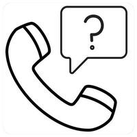 Interview icon concept in black line color vector