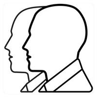 Group People icon concept in black line color vector