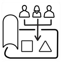 Project icon concept in black line color vector