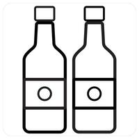 beverages icon concept in black line color vector