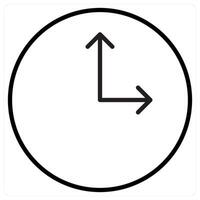 Time concept in black line color vector