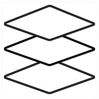 Layers icon concept in black line color vector