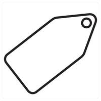 Tag icon concept in black line color vector