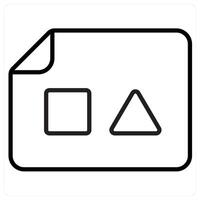 Image Document icon concept in black line color vector
