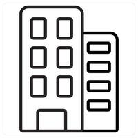 Building concept in black line color vector