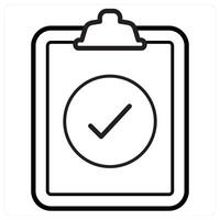 Done List concept in black line color vector