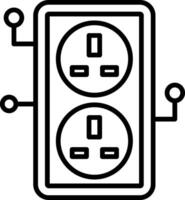 Smart Power Socket Automated Outlet vector