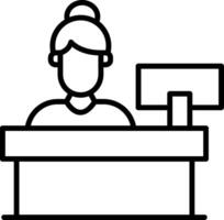 Front Desk Reception Area vector