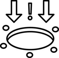 Open Hole Caution Uncovered Hole Risk vector