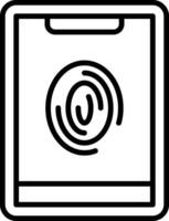 Phone Fingerprint Biometric Identification vector