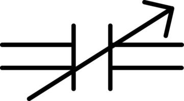 Variable Capacitor Design vector