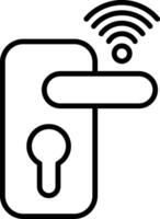 Smart Door Lock Automated Locking System vector