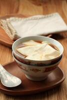 Wedang Tahu, Tofu Based Jelly Served with Warm Palm Sugar Syrup photo