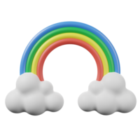A rainbow and clouds are shown on a black background png