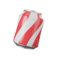 A can of soda with a red and white stripe png