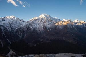 Mt.Naya Kanga with other Himalayas peak in Langtang valley of Nepal photo